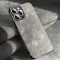 thumbnail image 1 of Luxury Lambskin Leather Phone Case For iPhone 14 13 12 11 Pro Max Mini X XS XR 7 8 Plus SE Retro Solid Color Soft Silicone Cover, 1 of 5