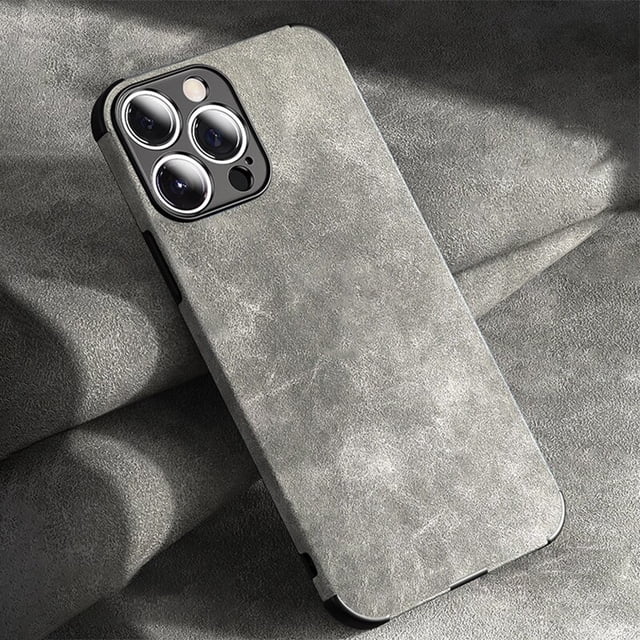 Luxury Lambskin Leather Phone Case For iPhone 14 13 12 11 Pro Max Mini X XS XR 7 8 Plus SE Retro Solid Color Soft Silicone Cover