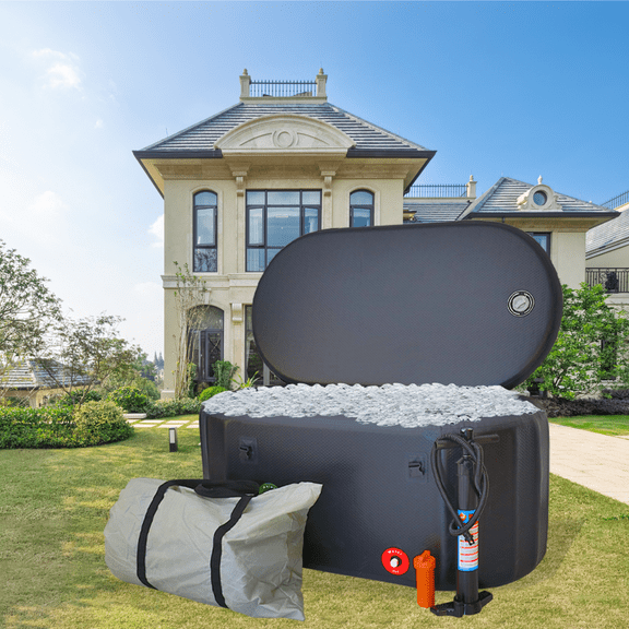 59in Ice Bath Tub For Athletes - Water Chiller Compatible - Cold Plunge - Outdoor, Portable, Inflatable - RecoveryPRO