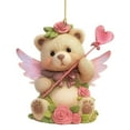 thumbnail image 2 of Xihbxyly Llavero de Osito de Peluche para San Valentín, Diseño de Adorno Alado, Decoración para Espejo Retrovisor de Coche, Accesorio para Mochila, Idea de Regalo Elegante, Fácil de Colgar, Calidad D, 2 of 5