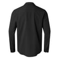 thumbnail image 2 of Caqnni Men's Long Sleeve Shirt Casual Button Down Cotton Linen Loose Beach Wedding Shirt (Black,3XL), 2 of 5