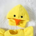 thumbnail image 3 of Halloween Plush Chicken Romper for Baby Boys Girls, Soft Warm Sleeveless Bodysuit with Hat  Yellow 0-24M, 3 of 9