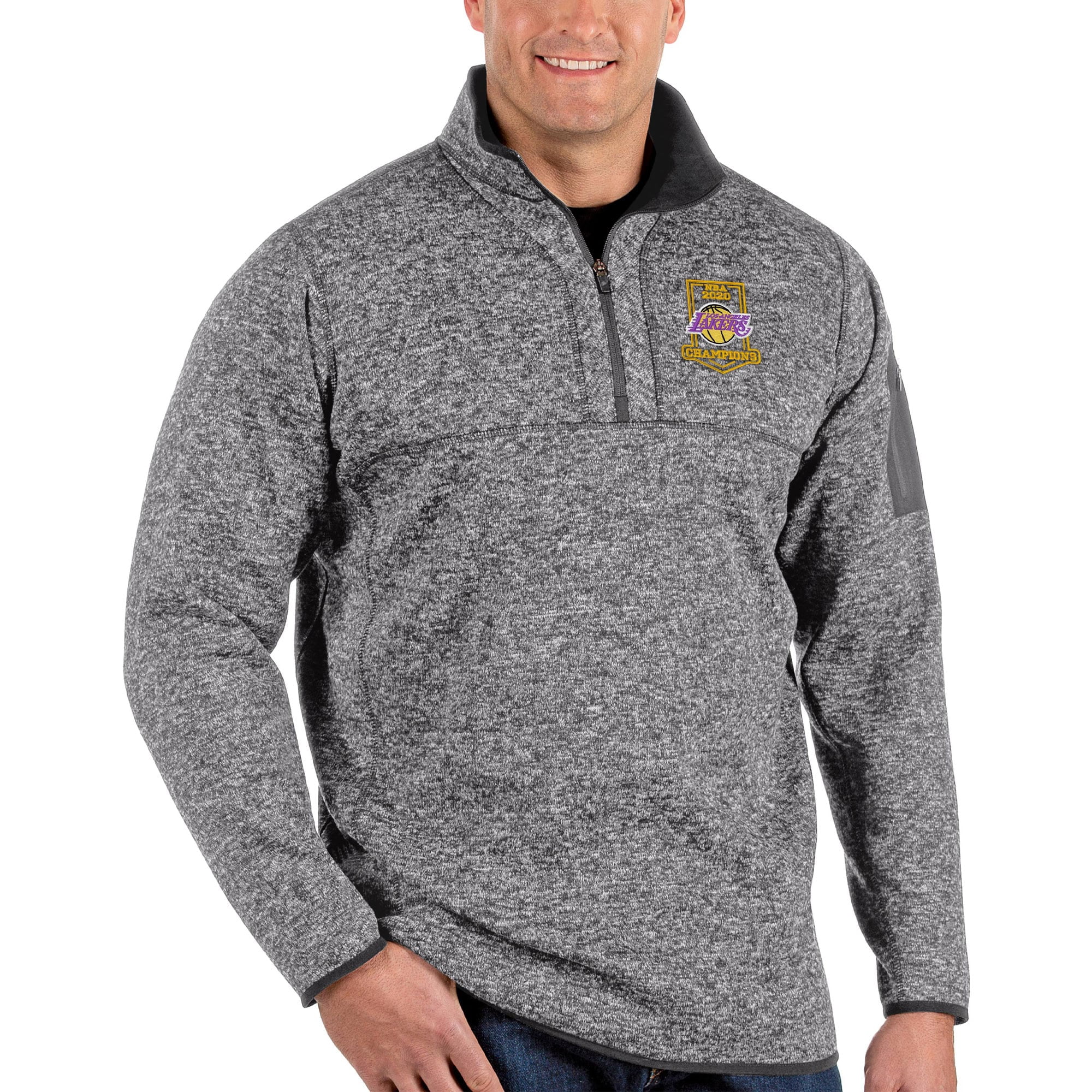 Antigua Los Angeles Lakers Antigua 2020 Nba Finals Champions Big Tall Quarter Zip Pullover Sweatshirt Heather Gray Walmart Com Walmart Com