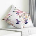 thumbnail image 3 of Botanical Flowers Pillow Covers 24x24 Inch Decorative Throw Pillow Cover, Watercolor Floral Bird Butterfly Sofa Pillowcases Accent Cushion Case Home Decor Bedroom Living Room, 3 of 6