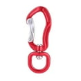 thumbnail image 2 of Sioweci Hanging Buckle 360-Degree Swivel Rotating Self Auto Locking Carabiner Strong Load-bearing Aluminum Alloy Versatile Carabiner Clip Red, 2 of 13