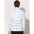 thumbnail image 3 of Unique Bargains Men's Plaid Contrasting Color Notch Lapel Two Button Blazer M White, 3 of 6