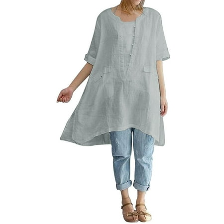 

ZIZOCWA Tan Flannel Women Womens Sleep Shirt Women Blouse Top Solid Stylish T-Shirts No Sleeve Shirt Women