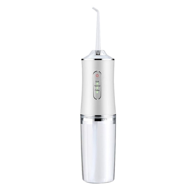 Portable Rechargeable Electric Irrigator with 4 Nozzles, Efficient Clean Teeth, Adjustable Modes, Memory Function, Compact Design for Travel