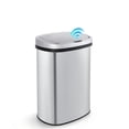 thumbnail image 5 of Innovaze 13 Gallon/ 50 Liter  Motion Sensor Trash Can, Stainless Steel Oval Kitchen Garbage Can, Silver, 5 of 8