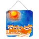 thumbnail image 1 of "Caroline's Treasures Mapaches en el porche Impresiones para colgar en la pared o puerta de metal de aluminio, 6 x 6", multicolor " Caroline's Treasures 6009DS66, 1 of 1