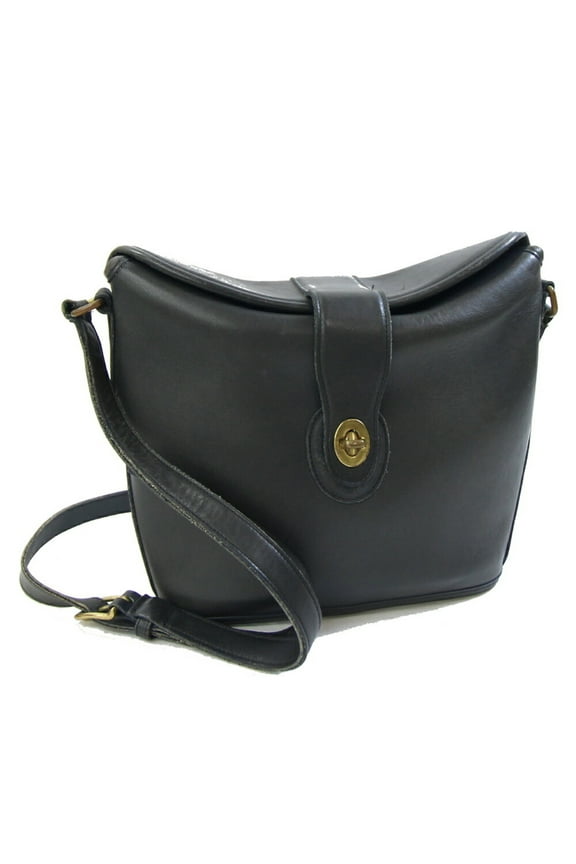 Pre-Owned Coach Shoulder Bag 9948 Black Leather Old Women's COACH
