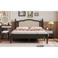 thumbnail image 4 of Black Wooden Platform Bed Featuring Natural Headboard - Modern Bedroom Essential With Enchanting Create A Magical Bedroom,, 4 of 5