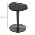 thumbnail image 3 of HOMCOM Mesh Ergonomic Wobble Stool for Standing Desks, with Rocking, Black, 3 of 10