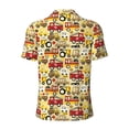 thumbnail image 3 of Vsdgher Vehicles Print Men's Short Sleeve Stretch Polo Shirt, Moisture-Wicking Performance Polo Shirt, 3 of 8
