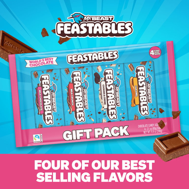 MrBeast FEASTABLES フィースタブルズ選べるセット 1個800円 Feastables MrBeast Milk Chocolate Bars, Variety Gift Pack, 2.1 oz
