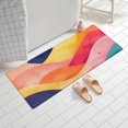 thumbnail image 2 of Colorful Tie Dye Mountain Pattern Bathroom Rugs Mat,Non Slip Microfiber Bathroom Rug,Rubber Backing,Soft Bathroom Mats for Bathroom Floor,Tub and Shower,60x24in(150x60cm), 2 of 5
