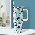 thumbnail image 2 of Penguin Tumbler with Handle and Straw- Cute Penguin Gifts for Women Men - Blue Penguin Cup, Coffee Mug- Insulated Tumblers 40oz -Penguin Stuff, Decor -Birthday, 2 of 6