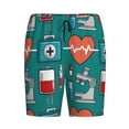 thumbnail image 4 of Gaeub Medical Elements Printed Men's Short Pajama Pants, Lightweight Lounge & Sleep Bottoms Keep You Cool - Medium, 4 of 9