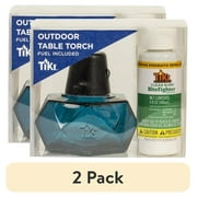 (2 pack) TIKI 8028434 Clean Burn BiteFighter Glass 3.50 Tabletop Torch - Pack of 6
