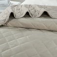 thumbnail image 4 of Home Soft Things 5 Piece Velvet Quilted Bedspread Set - Oatmeal - Oversize King (122" x 106"), 4 of 6