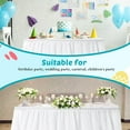 thumbnail image 5 of BlinkLLX 4 Pcs Plastic Table Skirt 29 Inches x 14 ft Disposable Table Skirt for Rectangle Tablecloth Wedding Shower Birthday Party Banquet(White), 5 of 14