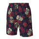 thumbnail image 4 of Balery Roses Skulls Traje de Baño Estilo Hawaiano para Hombre, Shorts de Secado Rápido con Bolsillos-Medium, 4 of 6
