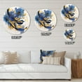 thumbnail image 5 of Designart "Abstract Circle Texture in Dark Blue and Gold V" Modern Geometric Oversized Wall Clock, 5 of 5
