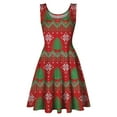 thumbnail image 4 of IROINNID Women's Sleeveless A-Line Dress Round Neckline Fashion Summer Christmas Loose Comfy Dress Prints Dress, 4 of 5