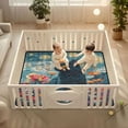 thumbnail image 6 of Wobogo Impressionist Black Cat Baby Playmats Extra Large Waterproof Rollable Activity Non Slip Pads for Toddlers 50×50in, 6 of 7