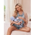 thumbnail image 3 of Ekouaer Maternity Nursing Sleepwear Sleeveless C Section 2 Piece Pajamas Set for Breastfeeding Pregnancy Labor Gowns 3 in 1 Loungewear Tie Dye Grey, 3 of 6