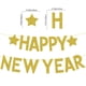 thumbnail image 2 of Banner de Feliz Año Nuevo Dorado para Decoraciones de Feliz Año Nuevo 2025, crea el ambiente perfecto para la velada, 2 of 5