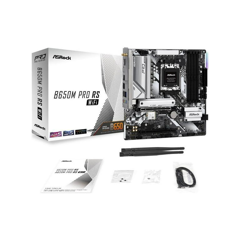 ASRock B650M Pro RS WiFi AM5 AMD B650 SATA 6Gb/s Micro ATX ASRock B650M Pro RS WiFi AM5 AMD B650 SATA 6Gb/s Micro ATX