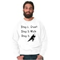 thumbnail image 3 of Crawl Walk Ninja Stealth Karate Men's Big & Tall Crewneck Sweatshirt Brisco Brands 4X, 3 of 5