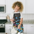 thumbnail image 4 of Black Blue Yellow Butterfly Pattern Kids Aprons for Girls and Boys,Adjustable Neck Strap Toddler Aprons for Kids Cooking Baking, 4 of 6