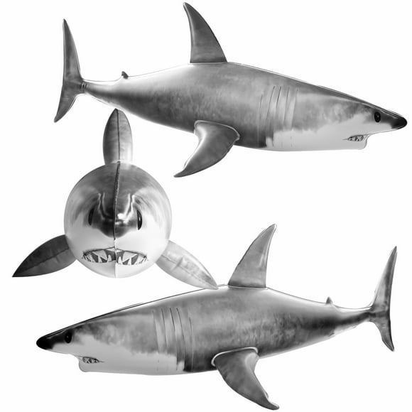 Juguetes inflables para piscina con tiburones ILEISURELY, 63,5 cm, para niños y adultos