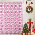 thumbnail image 5 of Shower Curtain 36"W x 78"L Winter Christmas Snowflakes Stars Pink Fabric Shower Curtains Set with Hooks Water Repellent Bathroom Curtains Machine Washable Bathroom Accessories, 5 of 9