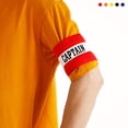 thumbnail image 5 of Captain's Armband, Elastic Arm Band for Soccer Team Training, Orange Red 2 Pack, 5 of 7