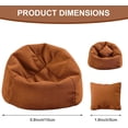 thumbnail image 3 of Doll Car Seat, Handmade Bean Bag Chair for 15-17cm Doll, Anti-Slip Bottom, Cute Doll Accessories for Display, Fans&Collectors Gifts, Durable Corduroy Fabric, 3 of 7