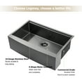 thumbnail image 7 of Logmey 33 x 21 x 10 Inch Gunmetal Black Stainless Steel Workstation Sink, Single Bowl with 90° Right Angle, Noise Reduction, Commercial Grade, Rust & Scratch Resistant, Includes Accessories, 7 of 7