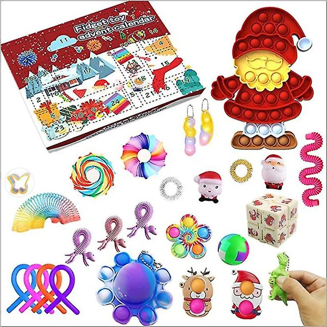 Christmas Advent Calendar Gift Fidget Toys Stress Relief Fidget Toy Blind Box Kids