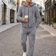 thumbnail image 4 of Ceisia Men's Loose Fit Fleece Tracksuit Set Full-Zip Hooded Jacket with Elastic Waist Drawstring Pants Gifts, 4 of 9