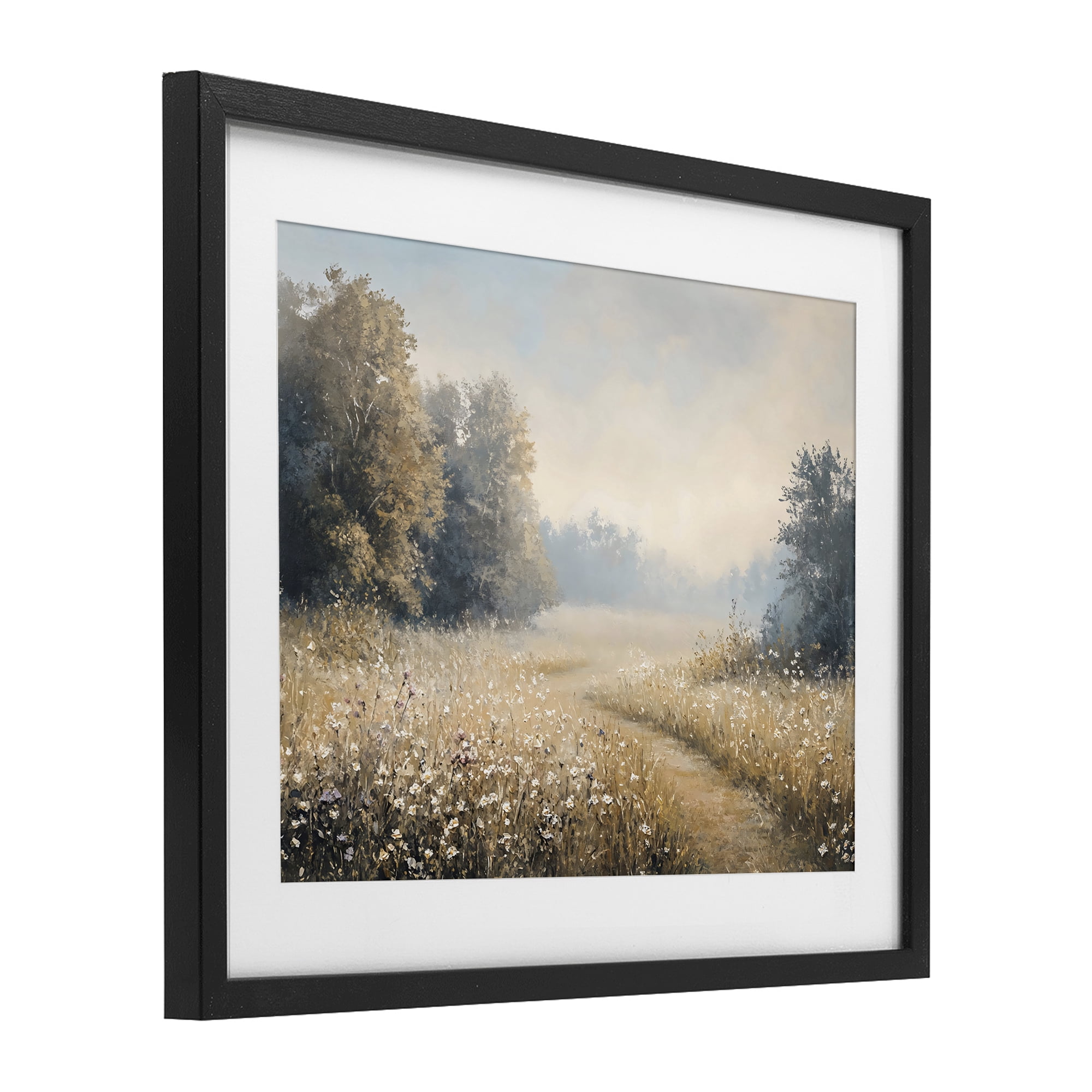 Stupell Industries Wandering Wildflower Path at Dawn Black Framed Print Under Glass, design by Creative Studio