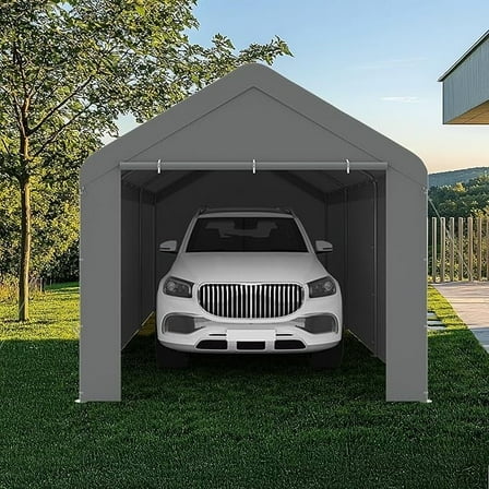 Outdoor 10’ x 20’ Carport Tent Car Ports Party Tent Heavy Duty Portable Car Garage Tent,Gray