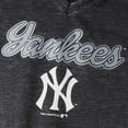 thumbnail image 4 of Girls Youth Heathered Charcoal New York Yankees Burnout V-Neck Pullover Hoodie, 4 of 4