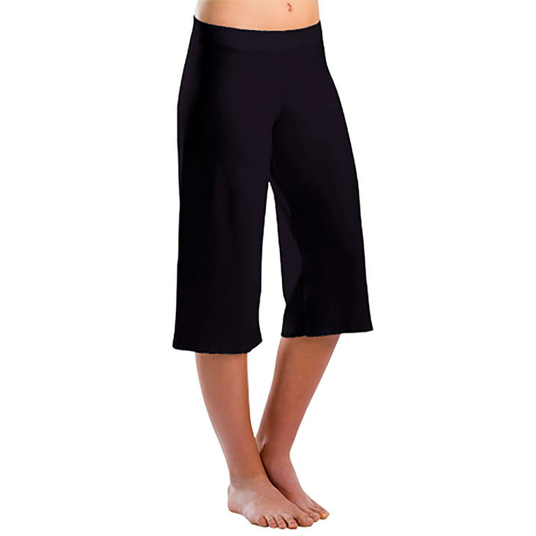 Motionwear Women's Clamdiggers Capri Pants XL BLACK 