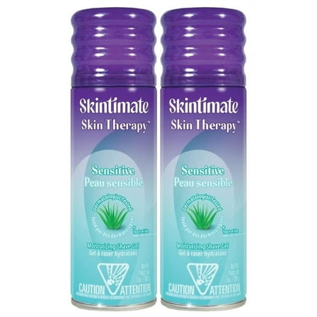 Skintimate Skin Therapy Women's Shave Gel for Sensitive Skin With Vitamin E, Aloe & Olive Butter-7oz (Pack of 2)