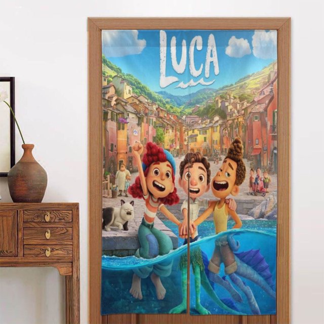 Cortina de puerta Luca para entrada, cortina opaca con estampado de patrón, cortina divisoria de ambientes, tapiz para decoración del hogar, 34" de ancho x 56" de largo