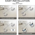 thumbnail image 5 of Dual Shower Head with Built-in Valve, Brushed Nickel Double Rain Shower System for Couples, 5 Settings Water Saving Handheld Sprayer Kit, 5 of 8