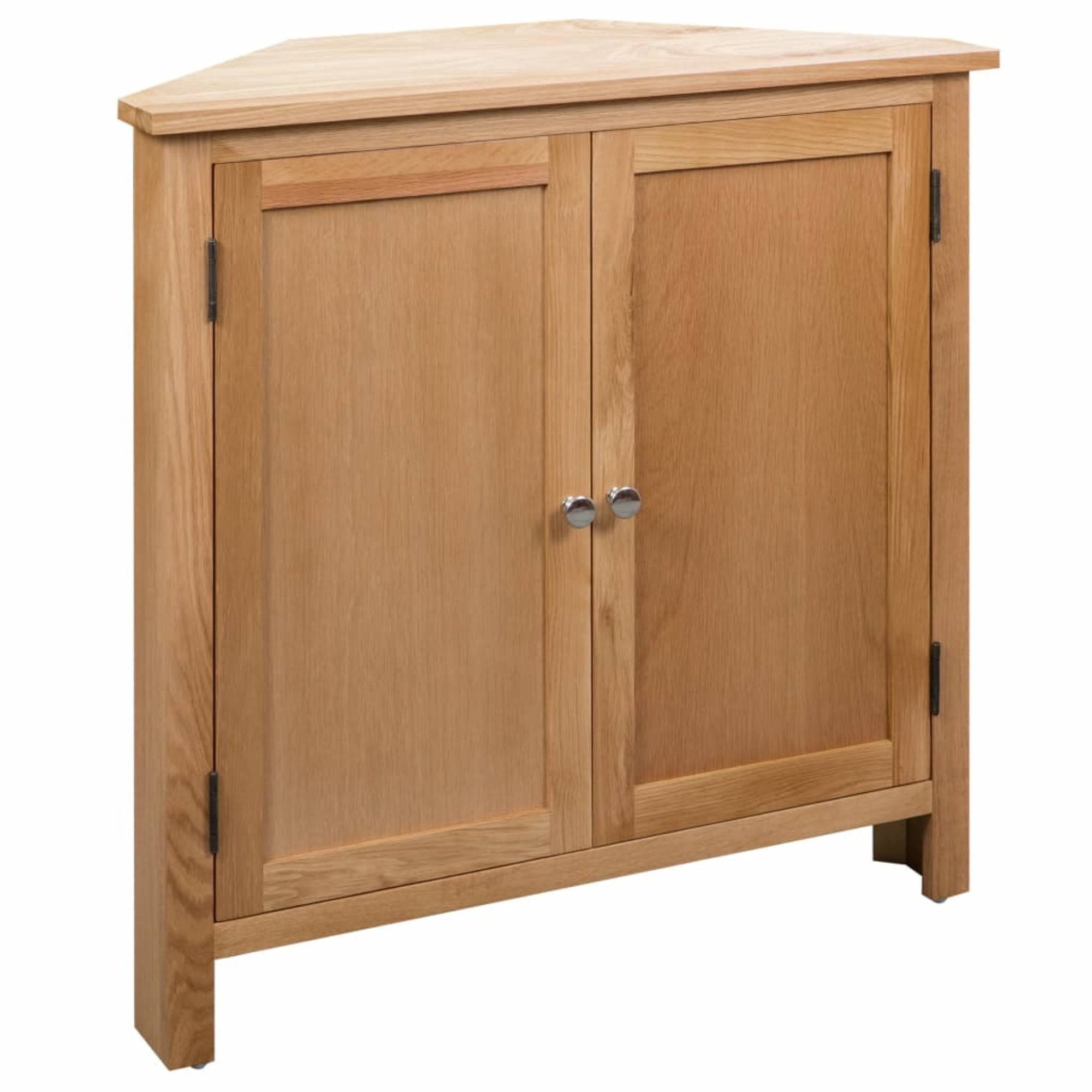 vidaXL Corner 31.4"x13.1"x30.7" Solid Oak Wood