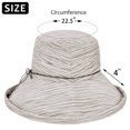 thumbnail image 6 of Terra Womens Bucket Summer Hat Kettle Brim Cotton Floppy Sunhat with Chin Cord Packable Tan, 6 of 7